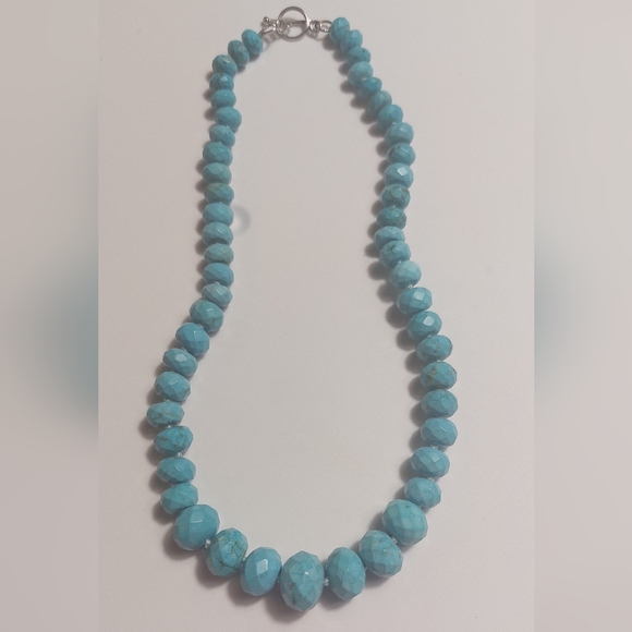 Sterling Silver and Howlite Necklace - Picture 7 of 8